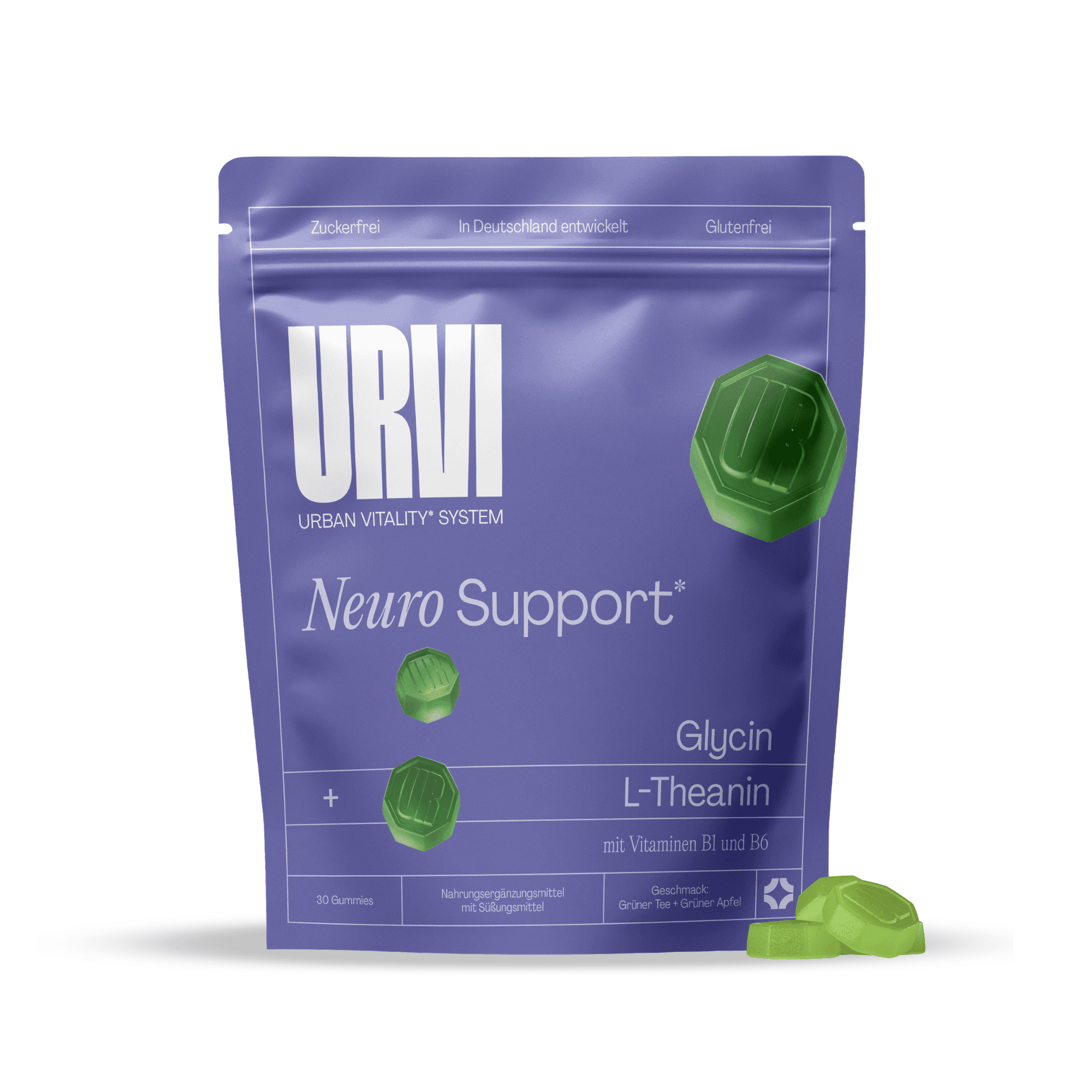 URVI® Neuro Support Gummies – L-Theanin & Glycin