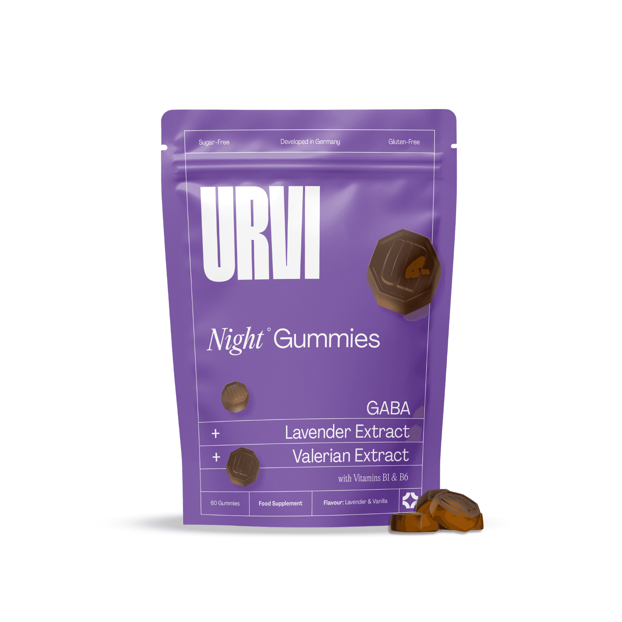 URVI® Night Gummies – GABA, Lavanda & Valeriana