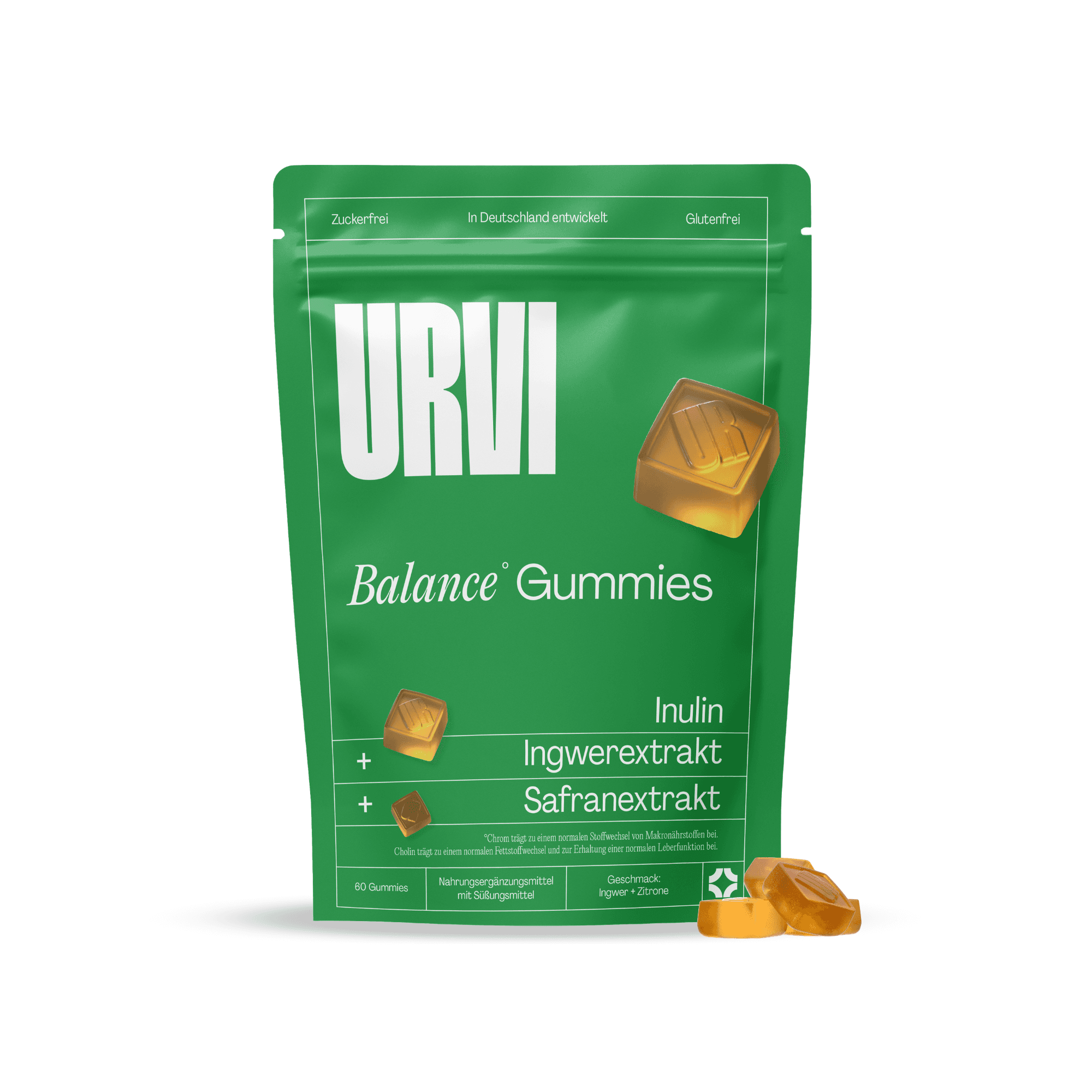 URVI® DE Balance Gummies – Inulin, Ingwer & Safran